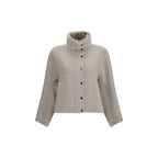 Brunello Cucinelli White Wool Oves Aries Coat