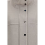 Brunello Cucinelli White Wool Oves Aries Coat