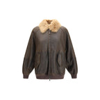 Brunello Cucinelli Brown Lambskin Bomber