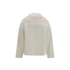 Loulou De Saison White Wool Oves Aries Full-Length Jacket