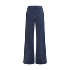 SA SU PHI Blue Cotton Flared Jeans