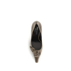 Prada Brown Calf Leather Bos Taurus High Heel Pumps
