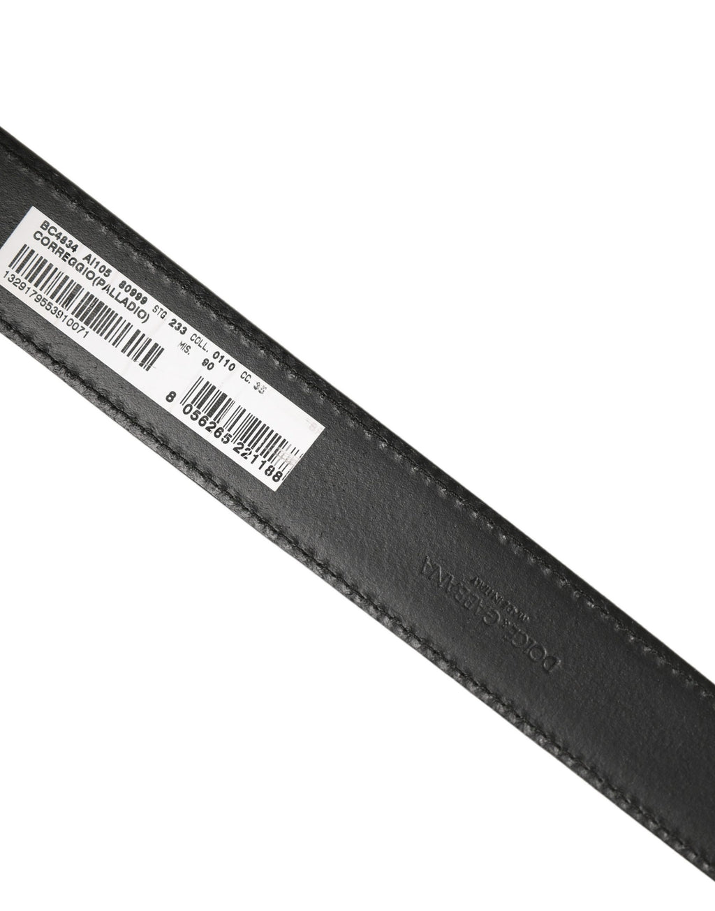 Dolce & Gabbana Black Classic Leather Gold Tone Buckle Belt