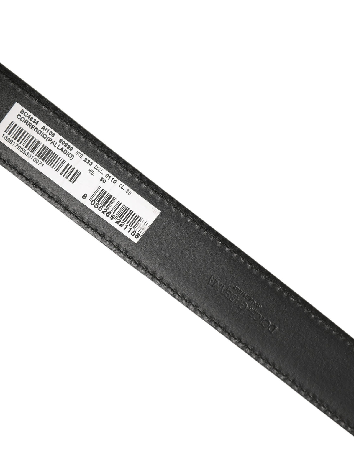 Dolce & Gabbana Black Classic Leather Gold Tone Buckle Belt