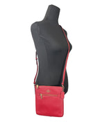 COACH Coach Women'S Mini Rowan Top Zip File Crossbody Bag In Crossgrain Leather (Red)
