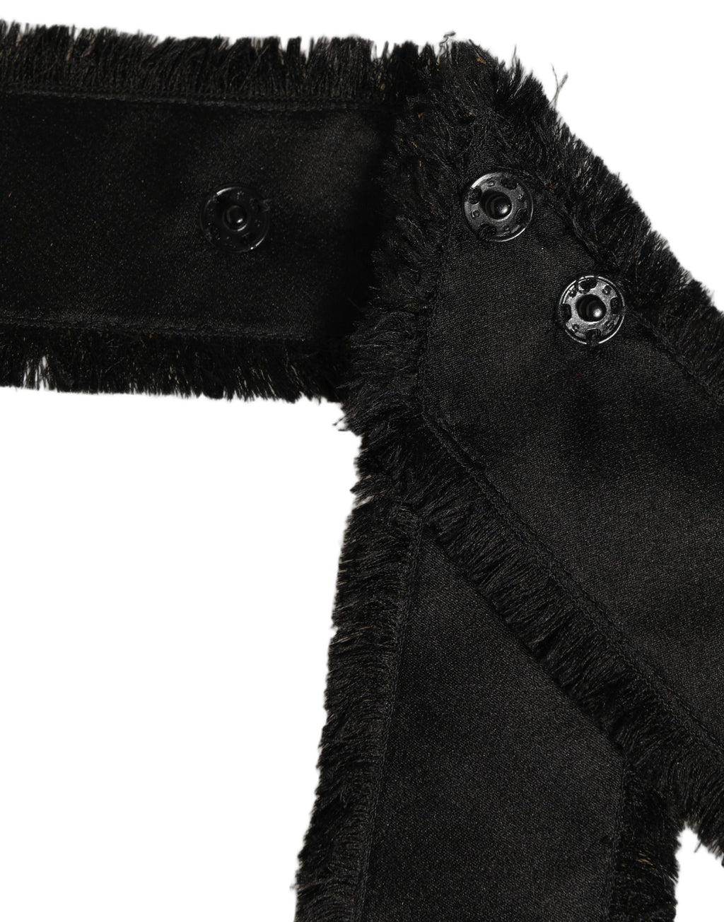 Dolce & Gabbana Black Velvet Wrap Around Tie Cintura Belt