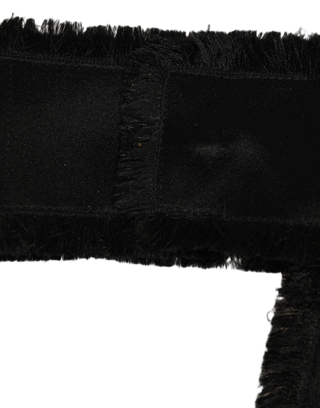 Dolce & Gabbana Black Velvet Wrap Around Tie Cintura Belt