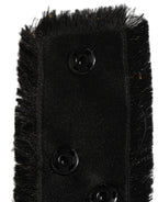 Dolce & Gabbana Black Velvet Wrap Around Tie Cintura Belt
