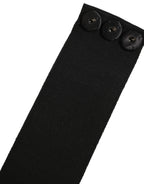 Dolce & Gabbana Black Cotton Wrap Around Tie Cintura Belt