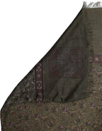 Dolce & Gabbana Olive Green Modal Floral Shawl Stole Scarf