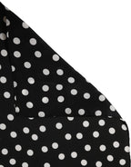 Dolce & Gabbana Black White Polka Dot Square Foulard Scarf