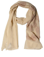 Dolce & Gabbana Light Beige Ornate Lace Neck Shawl Scarf