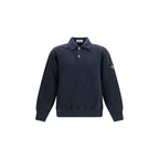 Stone Island Blue Cotton Sweatshirt