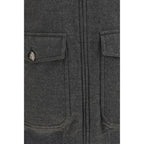 Brunello Cucinelli Gray Cashmere Bomber