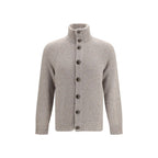 Brunello Cucinelli Gray Wool Oves Aries Cardigan