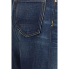 Tom Ford Blue Cotton Straight-Leg Jeans