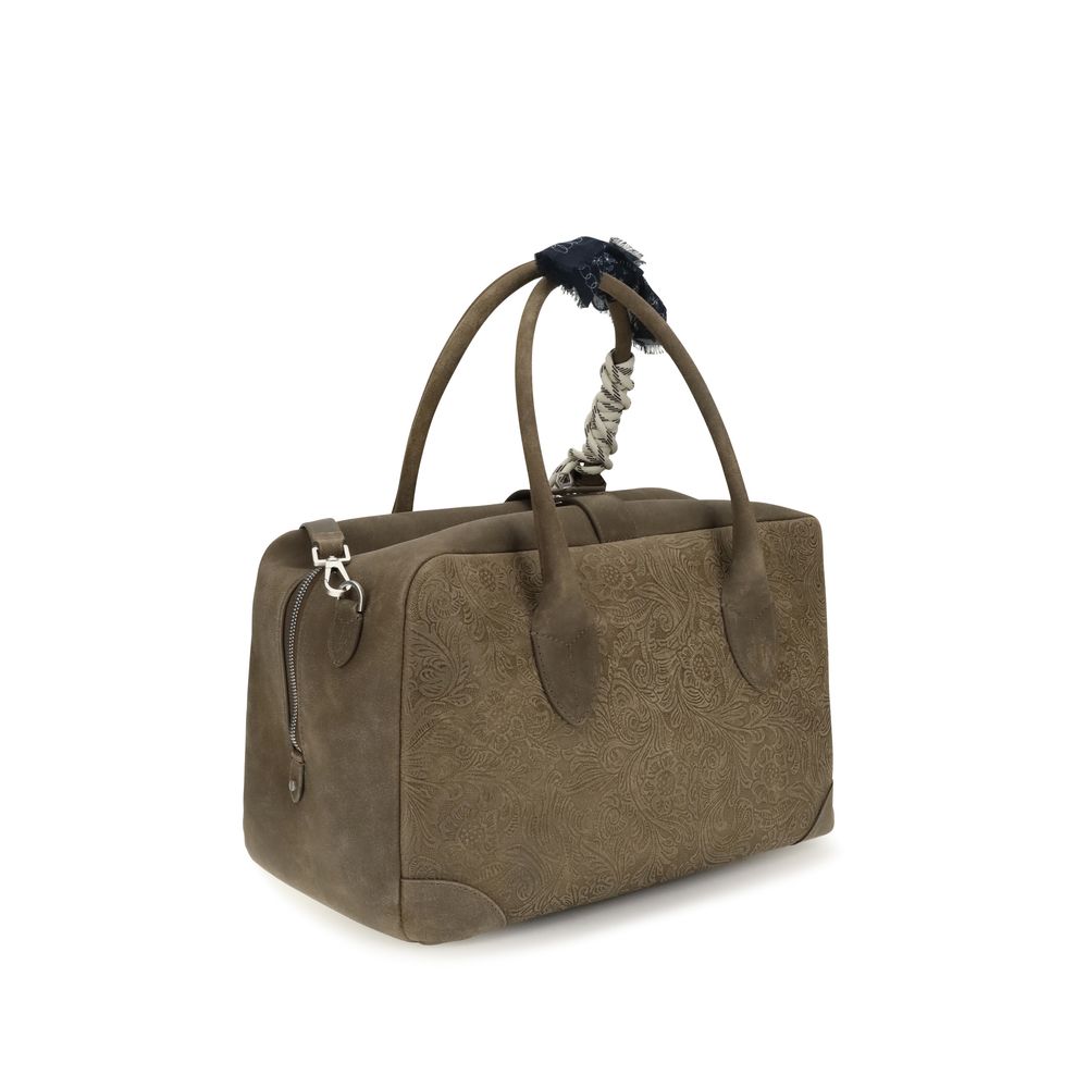 Golden Goose Brown Calf Leather Bos Taurus Handbag