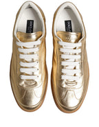 Dolce & Gabbana Gold Saint Tropez Low Top Sneakers Shoes