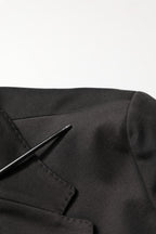 Dolce & Gabbana Black Embroidered Single Breasted Men Jacket