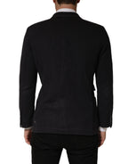 Dolce & Gabbana Dark Gray Cotton Men Single Breasted Jacket