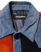 Dolce & Gabbana Multicolor Cotton Corduroy ButtonUp Jacket