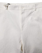 Dolce & Gabbana White Cotton StraightLeg Casual Trouser Pants
