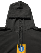 Dolce & Gabbana Black Cotton DG Shield Hooded Sweatshirt Sweater