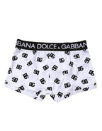 Dolce & Gabbana White DG Logo Print Regular Boxer Underwear