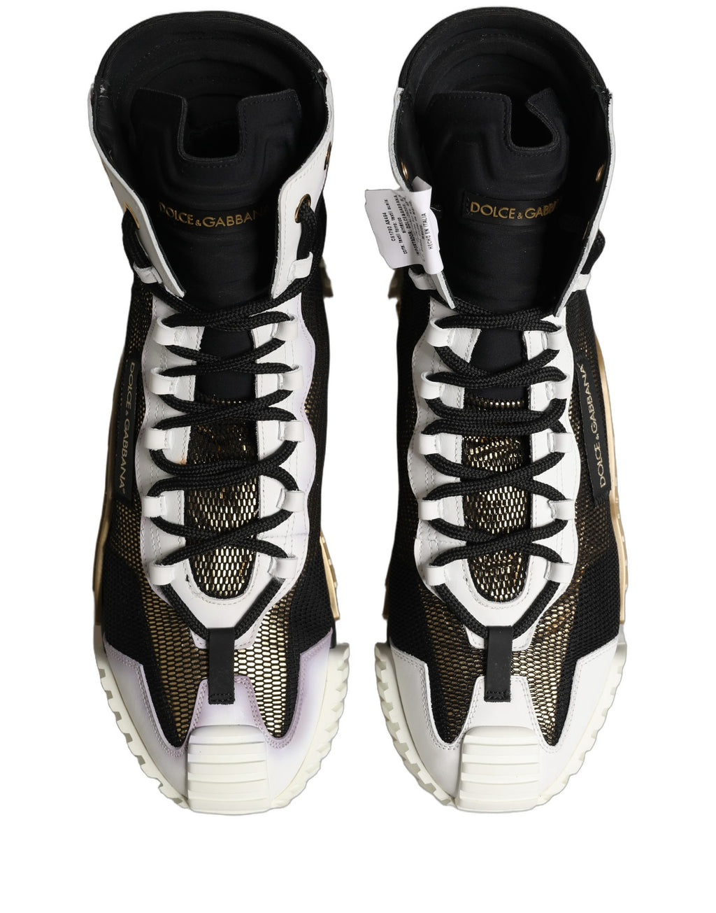 Dolce & Gabbana Black Gold NS1 High Top Sneakers Shoes