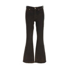 7FOR Black Cotton Bootcut Jeans