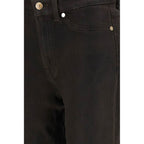 7FOR Black Cotton Bootcut Jeans