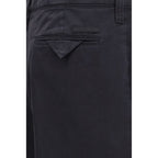 Prada Blue Cotton Casual Pants