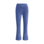 Avenue Montaigne Blue Cotton Flared Pants