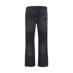 R13 Black Cotton Boyfriend Jeans
