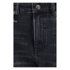 R13 Black Cotton Boyfriend Jeans