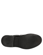 Dolce & Gabbana Black Brushed Calf Leather Loafers Shoes