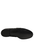 Dolce & Gabbana Black Suede Slip On Men Slippers Loafers Shoes