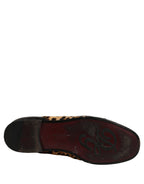 Dolce & Gabbana Brown Leopard Calf Hair Flats Loafers Shoes