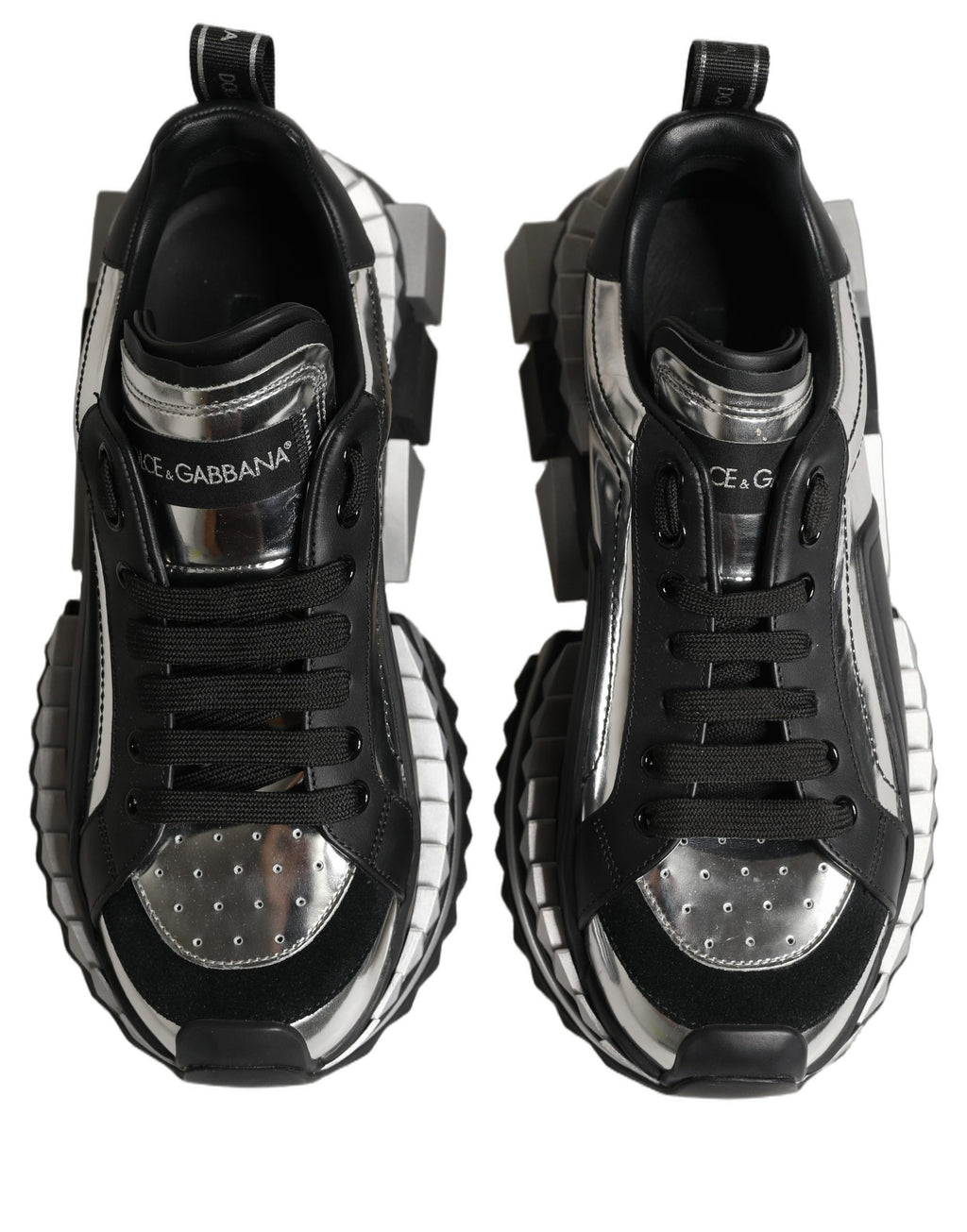 Dolce & Gabbana Black Two-Tone Super King Men Sneakers Shoes