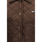 Prada Brown Recycled Polyamide Full-Length Jacket