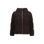 Moncler Brown Wool Oves Aries Full-Length Jacket