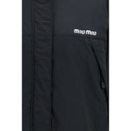 Miu Miu Black Polyester Full-Length Jacket