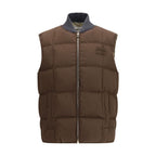 Miu Miu Brown Cotton Sleeveless Jacket