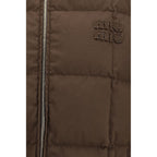 Miu Miu Brown Cotton Sleeveless Jacket