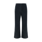 The Row Black Cotton Casual Pants