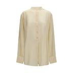 The Row Beige Silk Dress Shirt