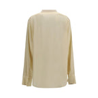 The Row Beige Silk Dress Shirt