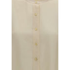 The Row Beige Silk Dress Shirt