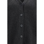 The Row Gray Cashmere Cardigan
