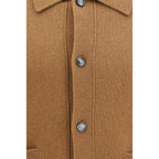 Ami Paris Brown Wool Oves Aries Cardigan